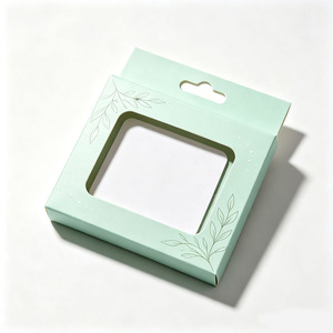 Boîte d'emballage personnalisée pour faux ongles avec fenêtre transparente, languette de suspension et insert en carton - Product Image 2