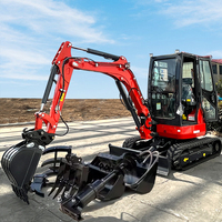 Mini-excavatrices sur chenilles Yanmar certifiées CE/EPA/Euro 5, 3,5 tonnes, pour l'agriculture et la construction, capacité de 2 tonnes