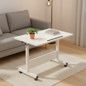 TALONGJ Factory-Direct Wooden Folding Mobile Computer <b>Desk</b> Height-Adjustable Floor Stand <b>Rotating</b> Laptop Bedside Home Use - Product Image 6
