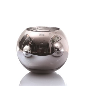 <span class=keywords><strong>Vase</strong></span> à fleurs rond en verre plaqué argent <span class=keywords><strong>doré</strong></span>, luxueux et moderne, fait à la main, pour décoration de mariage et de maison - Product Image 1
