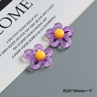 Dopamine acrylique français évidé petite fleur résine accessoires bricolage téléphone portable épingle à cheveux matériel trou chaussures patch matériel