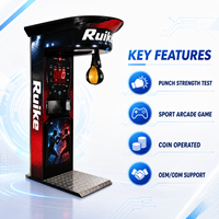 Machine de jeu d'arcade de boxe sportive à monnayeur Marwey Big King Kick Punching Fire Boxing Machine