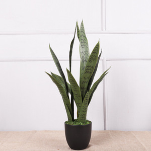 Artificial Snake Plant <b>Potted</b> Plastic Indoor Floor Decor High Simulation Leaves Various Sizes - Product Image 3