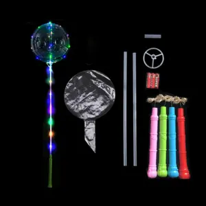 最新 Jumbo 24 “透明氦气 Bobo Ballon 大尺寸装饰快乐新年 24英寸 24英寸圆形泡泡 Led 气球假日