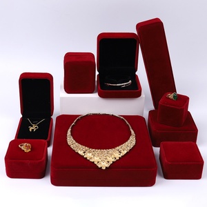 Wholesale Luxury Velvet Rectangle Jewelry Storage <b>Case</b> for Necklaces Bangles Customizable Luxury Jewelry Boxes - Product Image 2