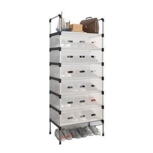 <span class=keywords><strong>Scarpiera</strong></span> Moderna Minimalista in Metallo di Nuovo Stile, Antipolvere, Multistrato, Assemblabile, Economica per Ingressi e Dormitori - Product Image 5