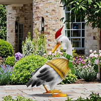 2026 noël jardin décor cour Art décor grandes Statues de canard en métal pour décorations intérieures extérieures extérieur Patio piscine pelouse
