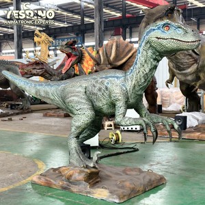 Modèle <span class=keywords><strong>de</strong></span> dinosaure Velociraptor animatronique réaliste grandeur nature, statue en acier et silicone pour intérieur/extérieur, musée, parc à thème, exposition <span class=keywords><strong>de</strong></span> dinosaures - Product Image 2