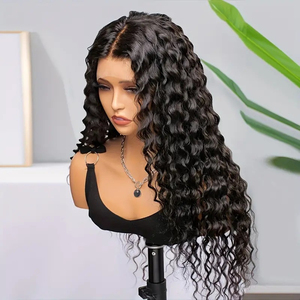 Perruque en fibre ondulée à petites boucles, résistante à la chaleur, avec dentelle frontale, style <span class=keywords><strong>exotique</strong></span>, naturelle et réaliste, tendance, à prix abordable. - Product Image 3