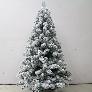 Giả màu xanh lá cây Trắng PVC Mini Chiếu Sáng giáng sinh Xmas cây được làm bằng vải Máy làm tuyết tuyết đổ xô - Product Image 1