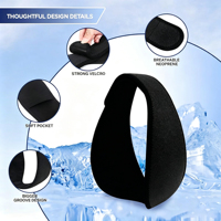 Bandeau de compression de glace pour le visage avec packs de gel réutilisables pour thérapie chaude et froide, soulagement des douleurs post-chirurgie des dents de sagesse et du TMJ, et réduction des gonflements faciaux