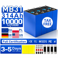 Baterai Penyimpanan Energi Hithium 280AH 10000 Siklus, Sel LiFePO4 3.2v 314ah, Baterai Lithium Ion Prismatik 280Ah, Baterai LiFePO4 280Ah