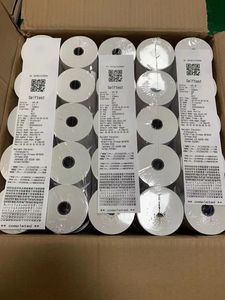 उच्च सफेद 80x80 मिमी थर्मल पेपर रोल एकल परत एटम रसीद और नकद रजिस्टर मुद्रण 70 मिमी थर्मल कैश रोल - Product Image 4