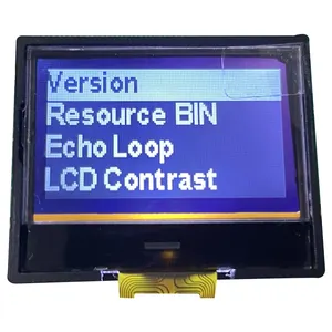 Fabbrica di Shenzhen 12864 grafico a matrice di punti display LCD sfondo blu parola bianco modulo COB