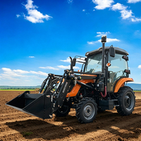 Tracteur agricole professionnel à roues de 80 à 100 CV avec unité de puissance optionnelle, adapté aux cultures mixtes et à la préparation des terres
