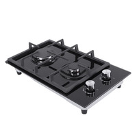 Cuisinière à gaz Portable pour barbecue en plein air, accessoires de cuisine, 2 brûleurs en fonte, Camping, cuisinière à gaz Portable