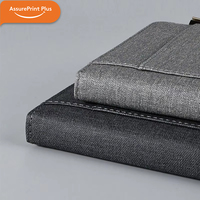 Carnet personnalisé A5 B5 à couverture rigide en tissu pour réunions d'affaires et planification de projets, avec texture en lin épissé