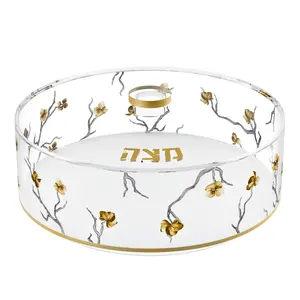 Boîte à Matzah en Lucite de Luxe Personnalisée, Collection Waterdale, Judaïca, Plaque de Séder en Acrylique, Boîte à Matzah Juive pour Pessah - Product Image 4