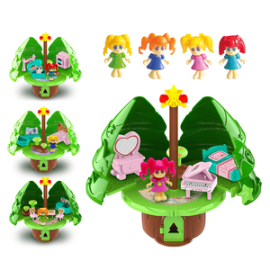 Jinying Kit de Casas de Muñecas DIY, Árbol de Navidad, Juguetes de Microescenas para Niños, Juego de Imitación Preescolar, Juguetes para Niños - Product Image 2