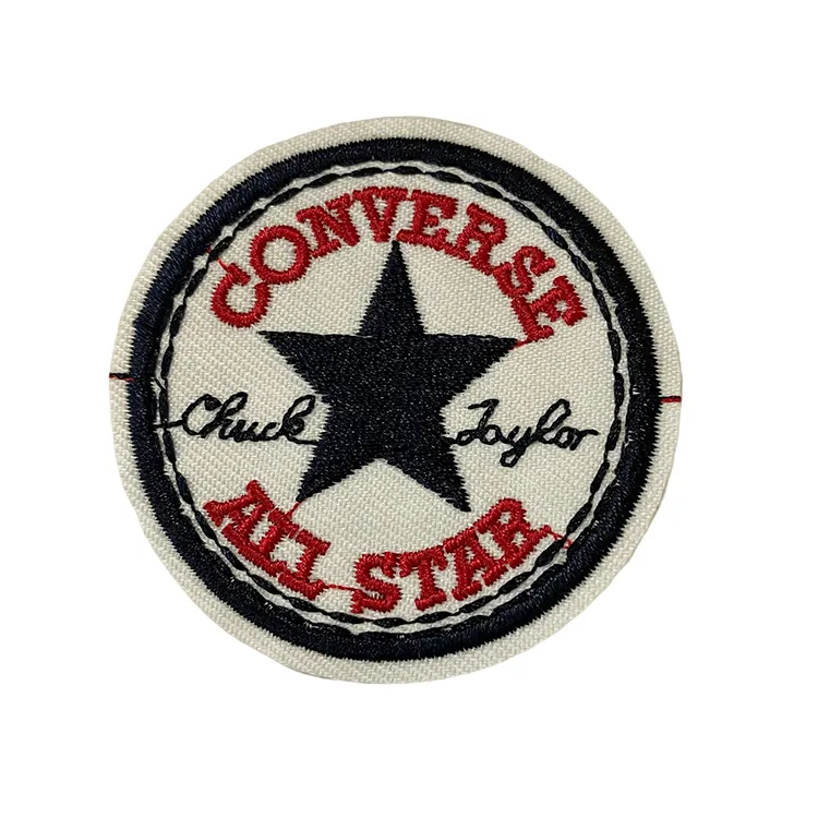 Wholesale Price Star Letters Printing Round Shape Fabric Custom Embroidery Patches For Clothes