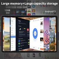 Fabrika Çıkışı Ucuz Android 14 10.1 İnç Tablet MTK 12+512GB SIM Kartlı Wifi Eğlence ve Eğitim Tableti Tablet Bilgisayar