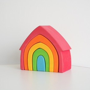 Maisonnette en bois Montessori Linden pour enfants, jouet éducatif précoce, puzzle d'intelligence, blocs de construction décoratifs, 40 pièces - Product Image 2