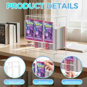 2025 Best-seller Distributeur de cartes moderne écologique 3 emplacements Acrylique <span class=keywords><strong>Booster</strong></span> Pack Distributeur Organisateur de stockage pour cartes à collectionner - Product Image 6