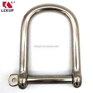 Grillete en D ancho <span class=keywords><strong>de</strong></span> grado marino <span class=keywords><strong>de</strong></span> 3/16'', 1/4'', 5/16'', 3/8'', 1/2'' <span class=keywords><strong>de</strong></span> acero inoxidable 316 con pasador <span class=keywords><strong>de</strong></span> collarín roscado - Product Image 2