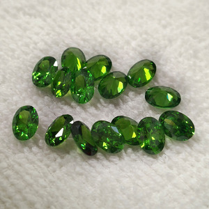 Zircone cubique, pierres synthétiques en vrac, aigue-marine/vert, forme ovale, taille facetée, pierres CZ pour la fabrication de bijoux - Product Image 1