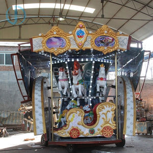 Carrusel Eléctrico Portátil Montado en Remolque, Atracción Móvil, Tiovivo <span class=keywords><strong>para</strong></span> Niños y Adultos en Venta - Product Image 5