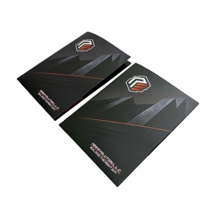 Carpeta de Presentación de Papel A4 Impresa Personalizada con Ranura para Tarjetas de Visita, Organizador de Documentos para Conferencias, Carpetas de Presentación con Logotipo - Product Image 1