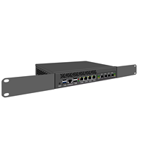 Routeur pare-feu 9,5 pouces, mini PC SFP, Intel N100/N150/N305, 4x Intel I226 2.5G, 4x10G SFP+, ordinateur de bureau industriel monté en rack