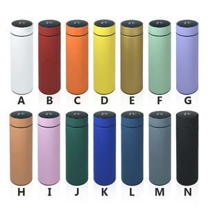 Kustom 17oz 500ml karet Matte lapisan Termos tampilan suhu perjalanan baja nirkarat termal pintar botol air terisolasi - Product Image 6