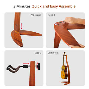 Support de guitare acoustique DEDO, support de guitare en bois pour guitare acoustique, support de guitare en bois pour guitare électrique - Product Image 5