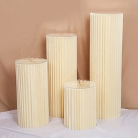Support à gâteau pliable en papier kraft blanc, ensemble de présentation pour fête, table de desserts