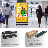 Fabrika hareketli kapalı P1.75 P2.19 P2.59 yüksek parlaklık dijital Led reklam Led Poster standı ekran reklam panoları
