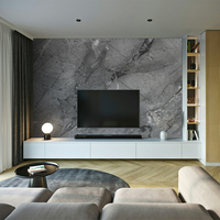 Plaques murales en PVC brillant effet marbre pour intérieur, étanches, personnalisables en usine, vente en gros, 2-4 mm