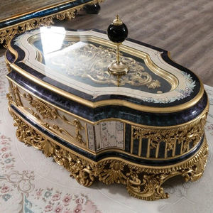 أريكة أثاث من القماش العتيق بتصميم خشبي منحوت على الطراز الأوروبي الملكي - Product Image 4