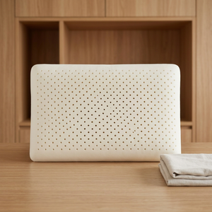 Oreiller ergonomique en latex naturel avec housse rafraîchissante, hypoallergénique et amovible, design moderne pour lit - Product Image 2