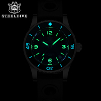STEELDIVE Officiel SD1952 Boîtier en acier inoxydable sans date Verre saphir Étanche 300M Mouvement japonais NH35 Montre de plongée automatique