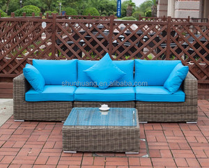 Nouvel ensemble de canapés de jardin en rotin pour terrasse et villa, résistant à l'eau et à <span class=keywords><strong>la</strong></span> lumière du soleil, mobilier <span class=keywords><strong>d</strong></span>'extérieur durable pour cour, canapé modulable - Product Image 5