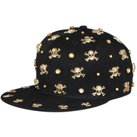 Custom Logo Flat Bill Mannen Vrouwen Custom Geborduurde Strass Strass Snapback Cap Hoed Strass Baseball Cap Strass Sport Cap