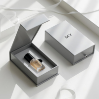 Boîte cadeau magnétique de luxe personnalisée en deux parties, boîte rigide en carton écologique pour bougie, parfum, soin de la peau, ensemble cosmétique, emballage
