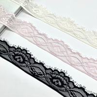 En stock – Rouleau de dentelle tricotée extensible de 4 cm, bordure en dentelle cils pour cols et lingerie, accessoire de tissu fait main pour le bricolage, frais et naturel