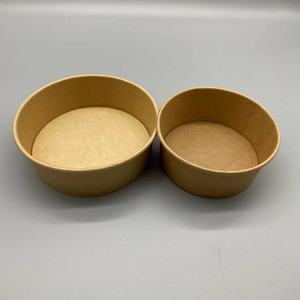 Bol en papier biodégradable de qualité alimentaire 100 % écologique avec couvercle anti-fuite en feuille d'or pour salades et sushis - Product Image 6