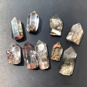 <span class=keywords><strong>Prix</strong></span> d'usine de gros de jardin naturel <span class=keywords><strong>Quartz</strong></span> Point guérison <span class=keywords><strong>fantôme</strong></span> vert tour de pierre de cristal pour cadeau de décoration - Product Image 4