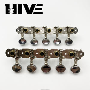 Clavijas de Afinación para Guitarra de 5 Unidades, Cabeza Redonda Pequeña, 5R5L Diplopore, Originales de Fábrica HIVE, para Guitarra Folk de 10 Cuerdas y <span class=keywords><strong>Banjo</strong></span> - Product Image 3