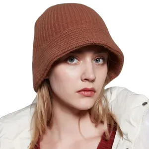 Sombrero de pescador tejido de invierno de nuevo estilo, sombrero de pescador tejido de lana gruesa y cálida