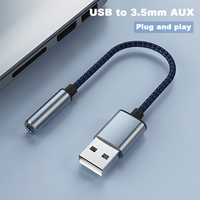 Cable USB a 3.5mm para Auriculares de Computadora, Micrófono 2 en 1, Adaptador de Audio sin Controladores, Tarjeta de Sonido, Cable Convertidor de Audio