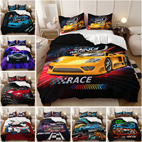 Housse de couette 3D Sports Car Design tendance Housse de couette personnalisée Ensemble de literie 3 pièces
